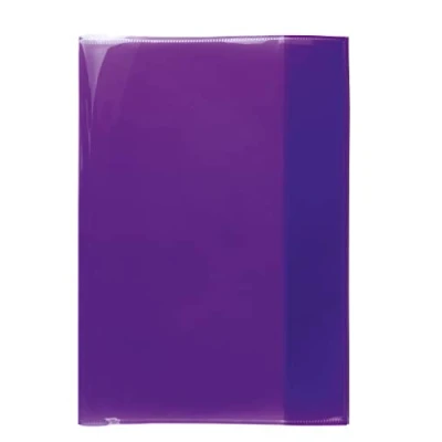 Image of HERMA 19608 Notebook Covers A4 Transparent Purple Pack of 10 Exercise Book Made Durable, Wipe Clean &amp; Extra Thick Polypropylene Film, Cover Set for School Notebooks,