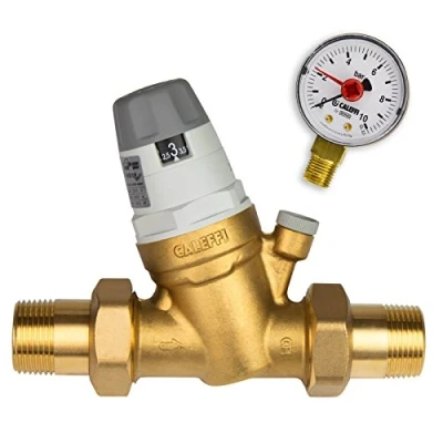 Image of Caleffi K12863 003 Pressure Regulator with one Piece Replaceable cartridge 1 inches, Multicoloured, Zoll DN25