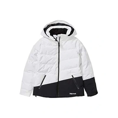 Image of Marmot Wm&#039;s Slingshot Jacket Down Ski Jacket, Warm Insulated Snowboard Wear, Waterproof Padded Snow Breathable Overcoat White/Black, Large