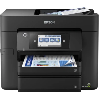Image of Epson WorkForce Pro WF 4830 4 in 1 Printer Duplex Printing, Scan, Copy, Fax WiFi Direct, Ethernet, 25ppm Black/12ppm Colour, PrecisionCore, ADF, Mobile, Compact