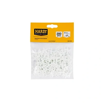 Image of HARDY WORKING TOOLS Tile Crosses, Spacers, Plastic Joints 2 mm Pack of 200