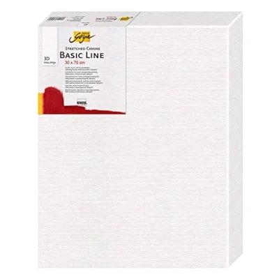 Image of Kreul Solo Goya 3D Stretched Basic Line, Stretcher Frame with Cotton Canvas 4 x Primed Ideal for Oil, Acrylic and Gouache Paints, Strip Depth 3.8 cm, Approx. 30 70 White