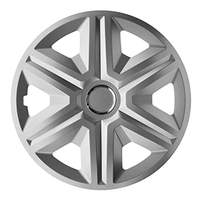 Image of NRM Fast Hub Caps 15 Inch Silver (4 x Universal Wheel Trims / Caps)