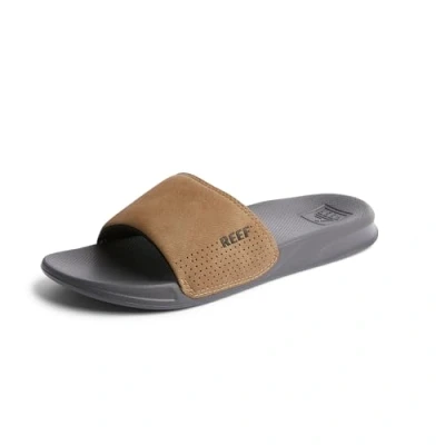 Image of Reef ONE Slide Mules, Men&#039;s, Size: 3, Grey/tan Synthetics
