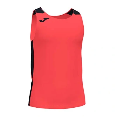 Image of Joma Men&#039;s Record Ii T Shirt, Fluorescent Coral Black, S