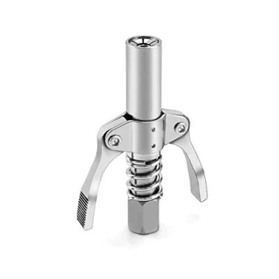 Image of QWORK® Grease Gun Mouthpiece 1/8 Inch 10000 PSI Double Handle G Coupling Suitable for Standard Nipples M6/M8/M10/M12/M14