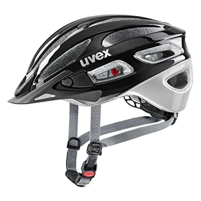 Image of uvex True Lightweight All Round Bike Helmet for Women Individual Fit Upgradeable with an LED Light Black Silver 55 58 cm