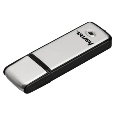 Image of Hama &quot;Fancy&quot; FlashPen, USB 2.0, 128GB, 10 MB/s Black Silver
