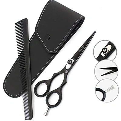 Image of Professional Hairdressing Scissors Hair Scissor for Hairdressers Barbers Stainless Steel Cutting Shears Salon Barbers, Men, Women, Children and Adults