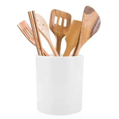 Image of Utensil Holder,Kitchen Storage Holder,360 Rotating Caddy,Simple Chopstick Basket Tableware Container,Kitchen Counter Organizers and (Red)