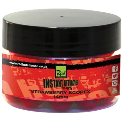 Image of Rod Hutchinson Instant Attractor Pop Ups 14mm: Strawberry Scopex