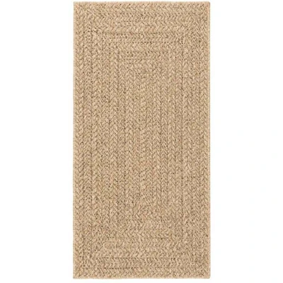 Image of vidaXL ZIZUR Indoor/Outdoor Rug Brown Jute Look Floor Mat, Durable Polypropylene Area Rug, Lightweight, UV Resistant, Versatile for Patio/Garden/Living Room, 60x110 cm