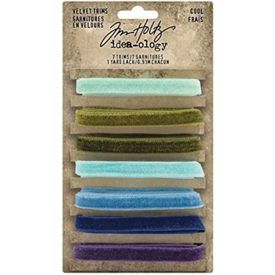 Image of Tim Holtz Idea Ology, Velvet Trims Cool, 94113