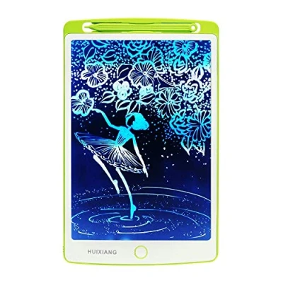 Image of LCD Writing Tablet 10 Inch Color HUIXIANG Electronic Drawing Board Digital Rewritten Pad Multi Colour Durable Handwriting Toy for Kids Boy Girl Presents Students (White)