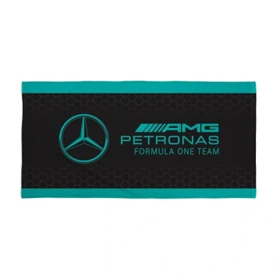 Image of CHARACTER WORLD Official Mercedes F1 Towel Super Soft Feel, Lines Formula One Team Design Perfect The Home, Bath, Beach &amp; Swimming Pool Size 75cm x 150cm 100% Cotton