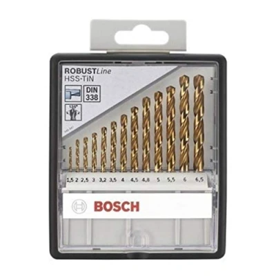 Image of Bosch 2607010539 13 PC Hss Tin Metal Robust Line Drill Set
