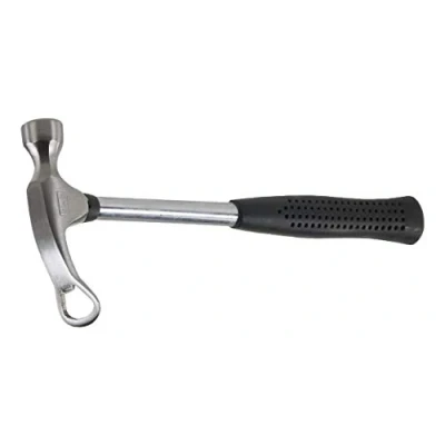Image of kwb 445992 Hammer with Beer Opener, Cap Lifter, Ideal as a Gift for Men, Rubber Handle