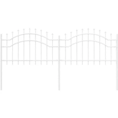 Image of vidaXL Garden Fence White 115 cm Powder coated steel