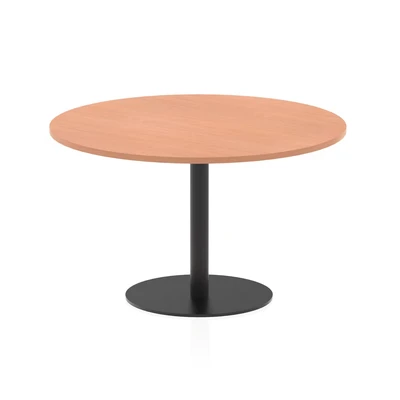 Image of Italia 1200mm Poseur Round Table Beech Top 720mm High Black Leg