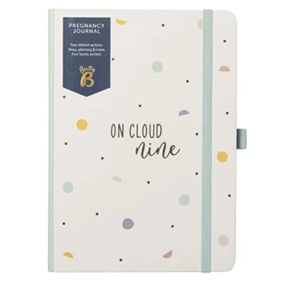 Image of Busy B Baby Pregnancy Journal with diary, notebook and 4 storage pockets Cream, Neutral