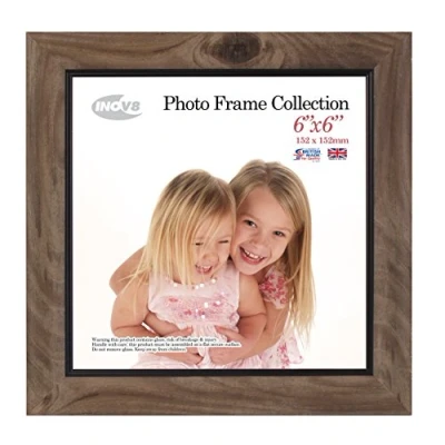 Image of Inov8 Framing Photo Frame Rustic Ash 6x6 1PK, Wood, Inch
