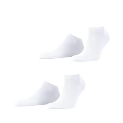 Image of ESPRIT Men&#039;s Basic Uni 2 Pack M SN Cotton Low Cut Plain Pairs Trainer Socks, White (White 2000), 8.5 11
