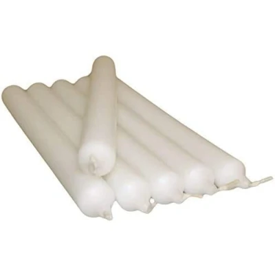 Image of KAV Tapered Dinner candles Non Drip Table candle sticks Paraffin Wax tall (approx. 20 CM) in Pack of 10 (White)