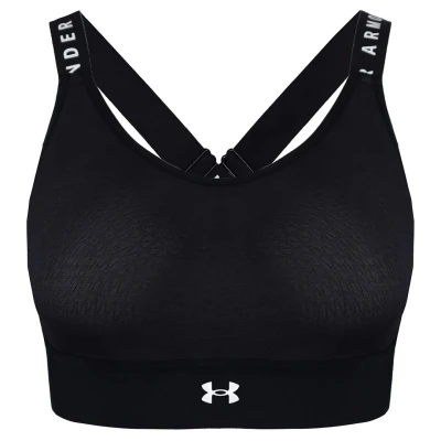 Image of Under Armour Infinity Mid Bra Sport Bra, Women Black, Black / White (001), XS