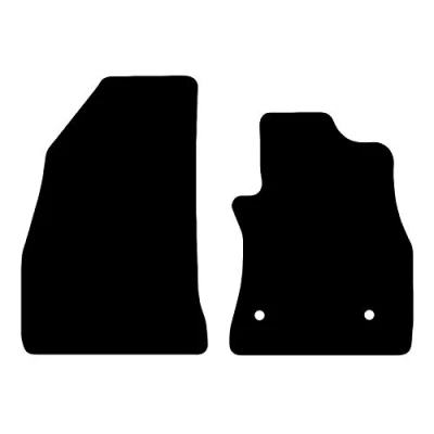 Image of Carsio Carpet Car Mats For Fiat Doblo 2010 Onwards 2 Piece Set With Clips Tailored Fit Floor Mat Complete Accessory Black Custom Fitted All Weather, Anti Slip Backing &amp; Trim