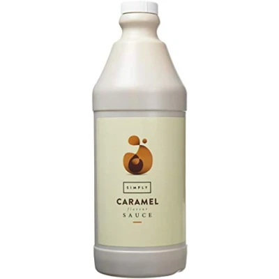 Image of Simply Caramel Sauce, Topping Sauce in Pourable Easy Squeeze Bottle for Ice Cream, Waffles, Pancakes, Coffee &amp; Milkshake (2.5kg)