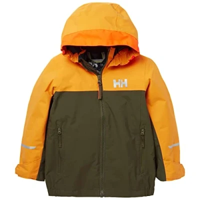 Image of Helly Hansen Unisex Kids Rain Jacket, Utility Green, 5 UK