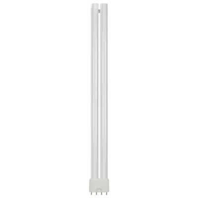Image of Crompton Lamps LED PLL 18W 2G11 Single Turn L Type Direct to Mains (36W Equivalent) 3000K Warm White Opal 2200lm 4 Pin Push Fit Light Bulb