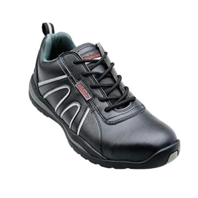 Image of Slipbuster Slip Resistant Safety Trainers With Steel Toe Cap, Black, UK Size: 10 / EU 44, S1 SRC Rated, BB420 44