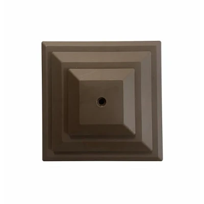 Image of Linic Products UK Made, Pack of 5 Brown Plastic Fence Post Caps to fit a 4&quot; (100mm) Post, Rot Proof. (GT0048). Free Postage
