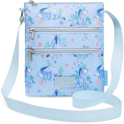 Image of Disney Stitch Cross Body Bag for Girls Teenagers, Shoulder with Adjustable Strap Fashion Handbag Gifts (Blue Eeyore)