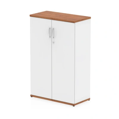Image of Impulse 1200mm Cupboard Walnut and White