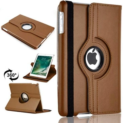 Image of TechDealsUK iPad 9th, 8th, 7th Generation 10.2&quot; (2019, 2020, 2021) 360 Rotating Stand Case Rotate Cover 10.2 (Brown)
