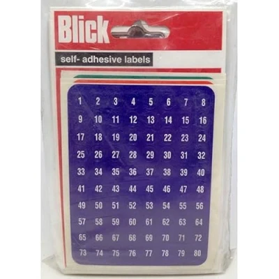 Image of Blick Labels, Assorted, 3 Colours, Self Adhesive Stickers, 1 to 160 Numbers, 8mm, 480 for Home, Office, Family, School, Holiday Calendar Organising, Planner, Rewards Chart, Colour Coding