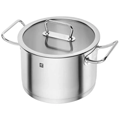 Image of Zwilling Pro 24cm 18/10 Stainless Steel Stock Pot High Sided (65123 240 0)