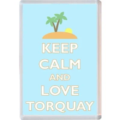 Image of Keep Calm and Love Torquay 96 x 67mm Jumbo Fridge Magnet
