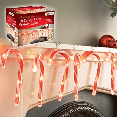 Image of Christmas Workshop 10pc Candy Cane LED Decoration String Lights