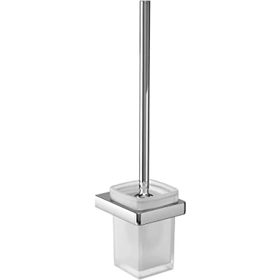 Image of Emco Trend 21500100 Toilet Brush and Holder for Wall Mounting Satinised Glass/Chrome