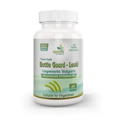 Image of Ayushya Lauki Calabase, Bottle Gourd (Lagenaria siceraria) Capsule, 500mg High Strength Extract, 60 Veg Capsules