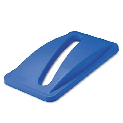 Image of Rubbermaid Commercial Products Slim Jim Paper Lid Blue FG270388BLUE