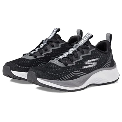Image of Skechers 403951L BKCC Sneaker, Black Textile/Charcoal &amp; White Trim, 1 UK