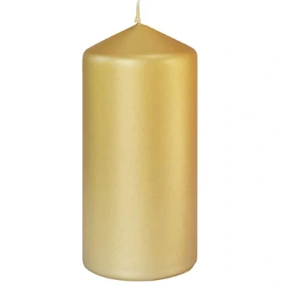 Image of Duni Velvet Gold Pillar Candle