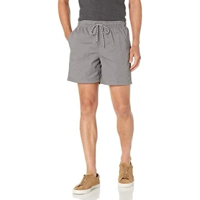 Image of Amazon Essentials Men&#039;s 6 Inch Inseam Drawstring Shorts, Grey, S