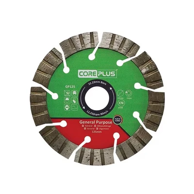 Image of CorePlus GP125 General Purpose Hybrid Turbo Diamond Blade 125mm CORDBGP125