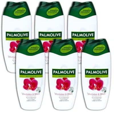 Image of TOPDeal Palmolive Shower Gel Cream Naturals Orchid &amp; Milk 6 x 250 ml Pack of