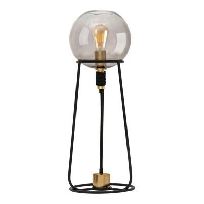 Image of Näve Stelo table lamp, spherical glass lampshade